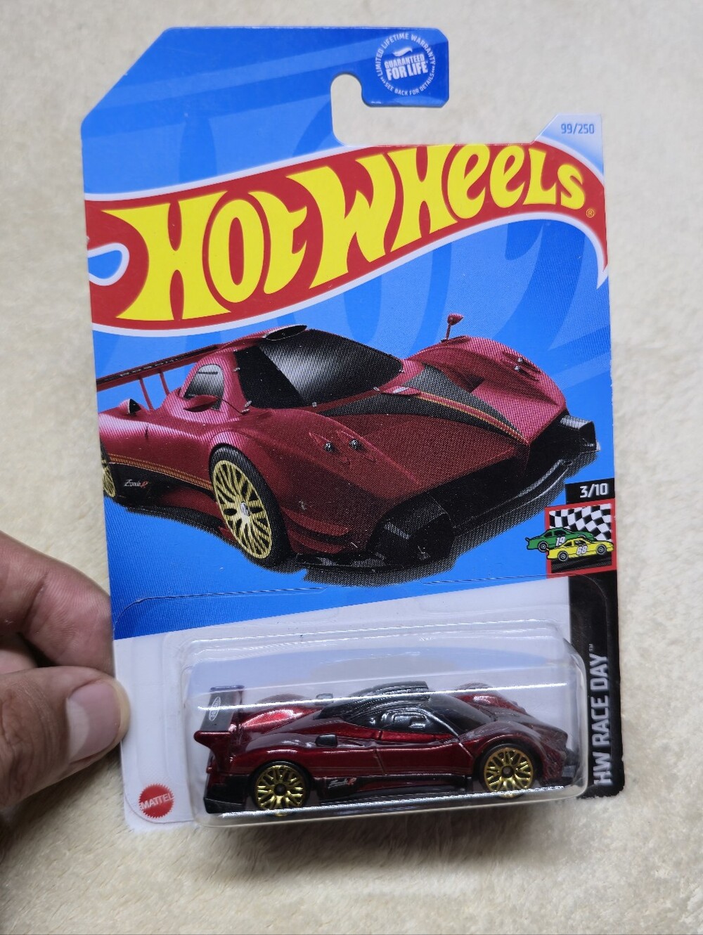 2024 Hot Wheels Pagani Zonda R # 99/250 HW Race Day # 3/10 RED